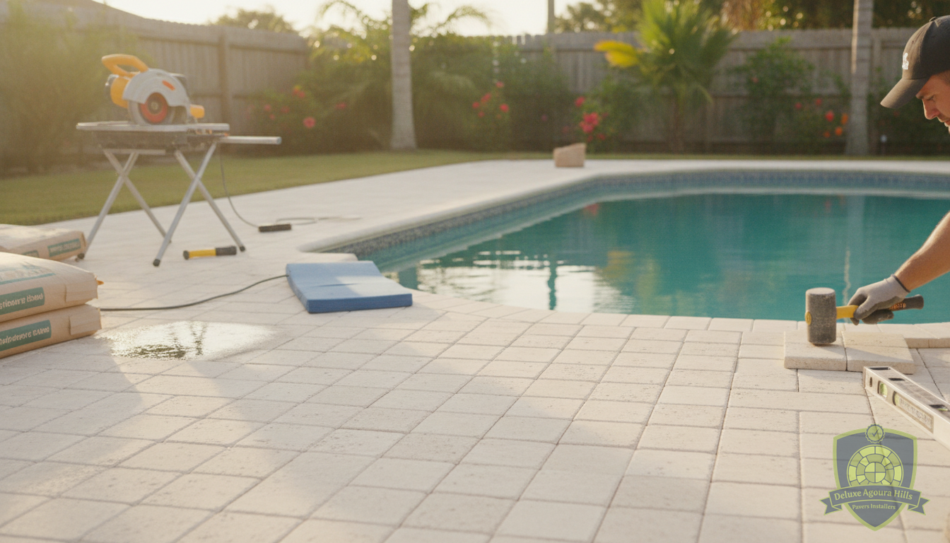Pool Deck Paver Installation