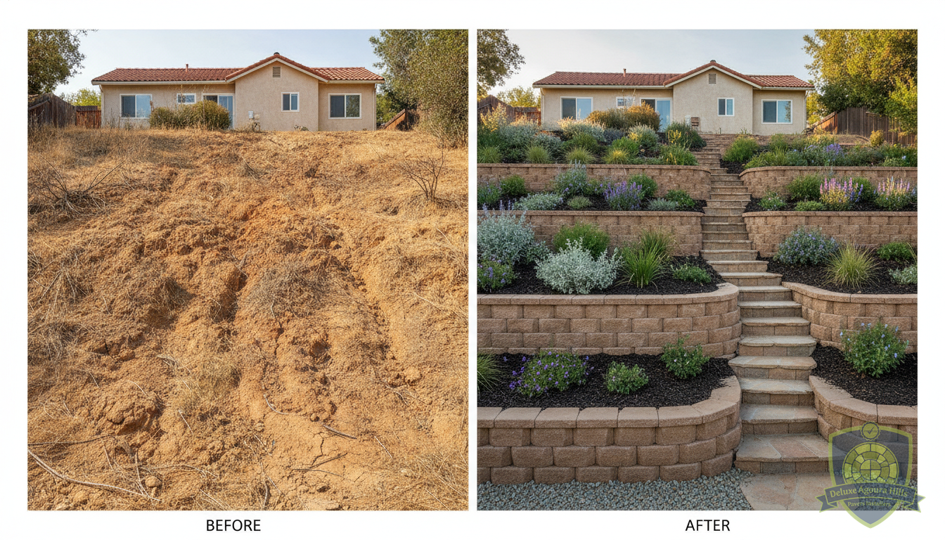 5 Ways a Retaining Wall Can Transform a Sloped Agoura Hills Yard